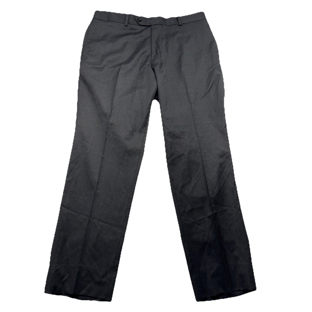 Brooks Brothers Traditional 1865 Reda Wool italy pleated grey Pants fits 34*29